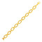 Textured Oval Link Bracelet in 14k Yellow Gold